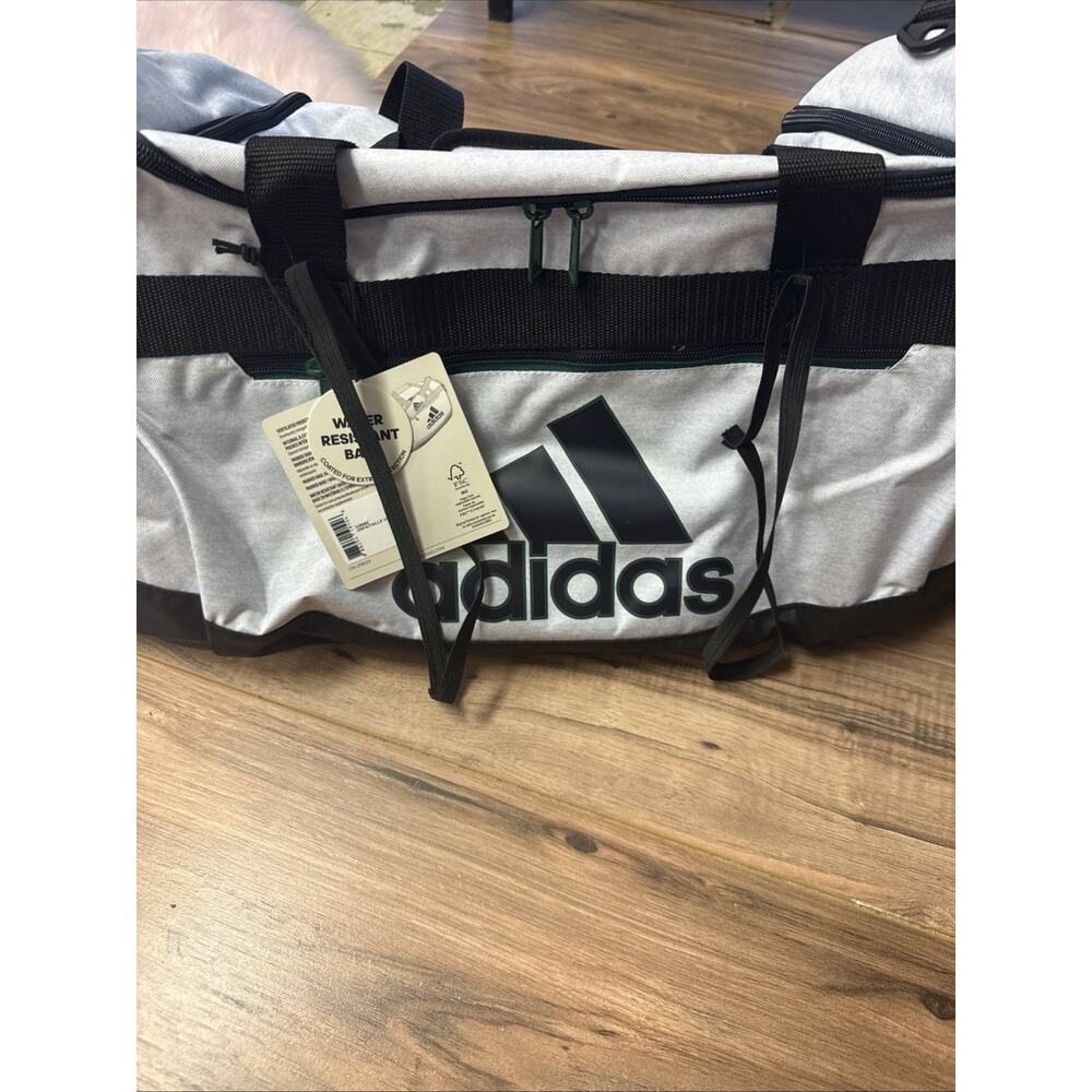ADIDAS DEFENSE MEDIUM 25" Duffel Gym Bag White WATER RESIST NWT $55